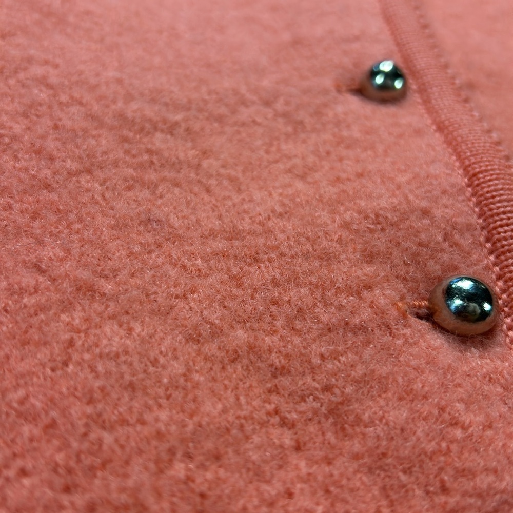 Carroll Reed Ski Shops New Hampshire Peach Wool Cardigan - Picture 4 of 11